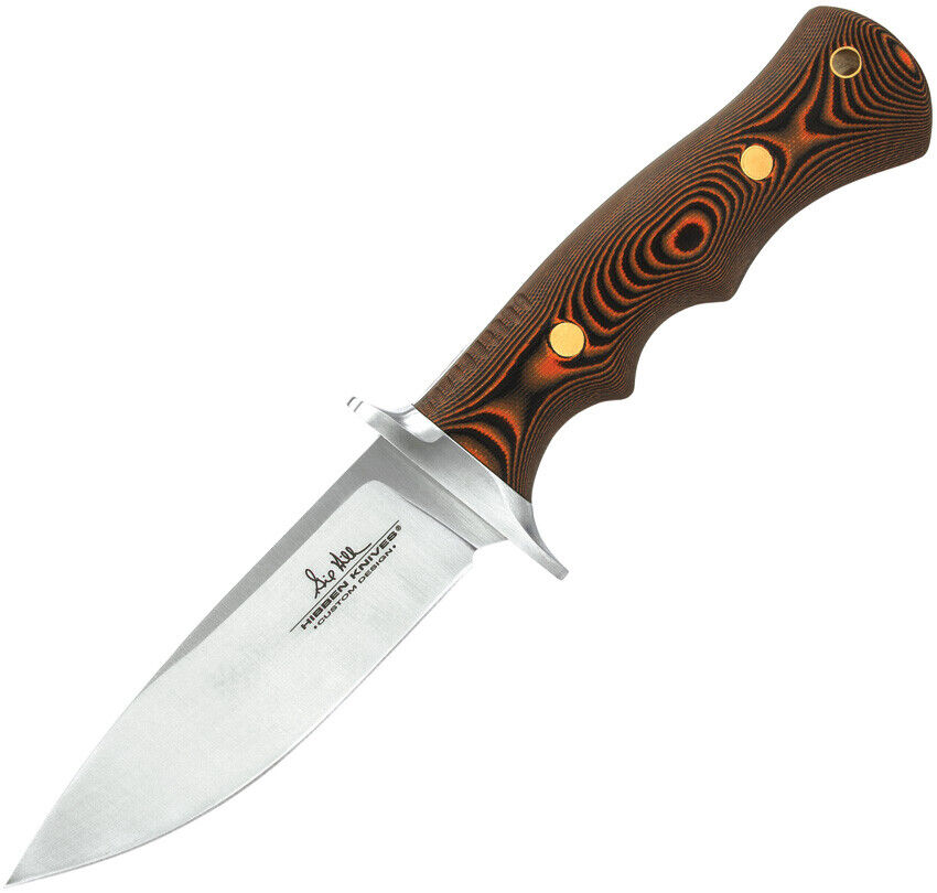 Hibben Tundra Bushcraft Black & Orange Micarta Stainless Fixed Blade Knife