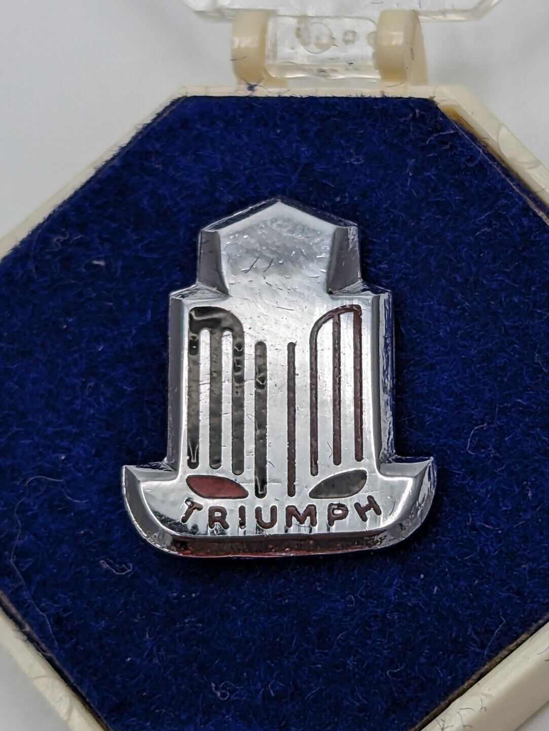 ✨ Triumph Motor Car Co Lapel Pin Collectors Chrome Pin c1950\'s