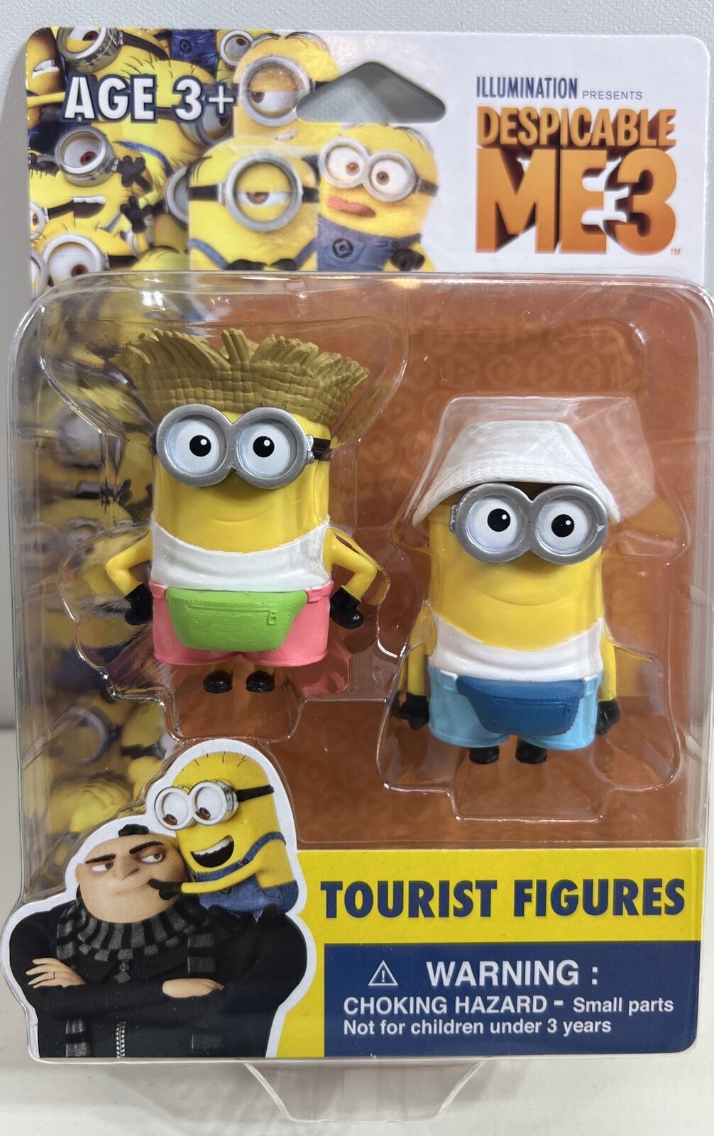 DESPICABLE ME 3 Tourist Minion Figures Universal Studios PVC NEW