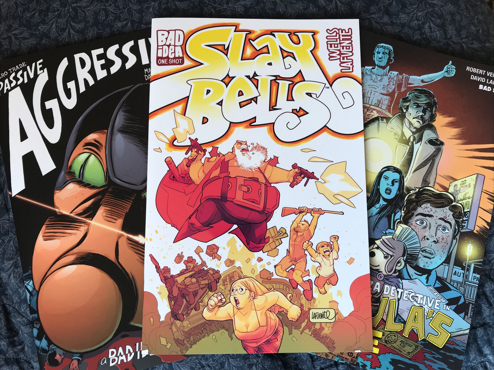Bad Idea Comics 3 Issue Lot - SLAY BELLS, PASSIVE AGGRESSIVE, CALIGULA’S SAFE