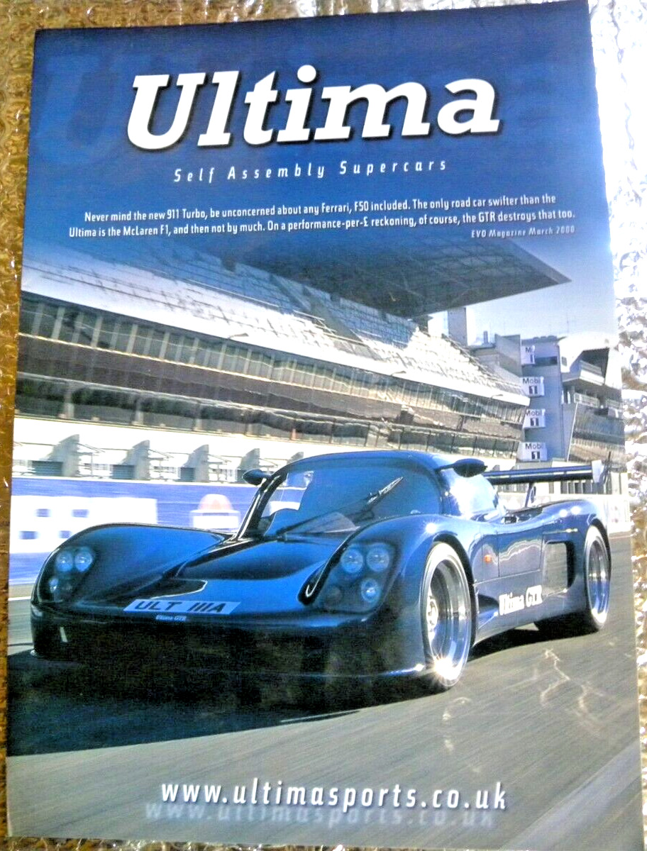 Ultima Self Assembly Supercars Dealer Sales Brochure www.Ultimasports.co.uk