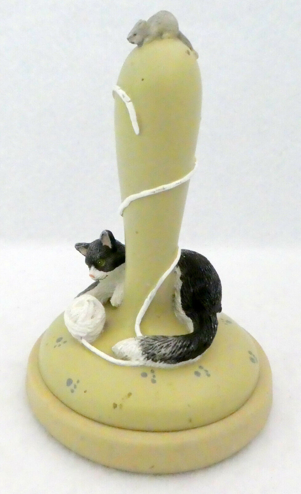 Brown Bag Cookie Art 1995 Stamp Contented Cat #9 Retired Mold Press Yarn Mouse