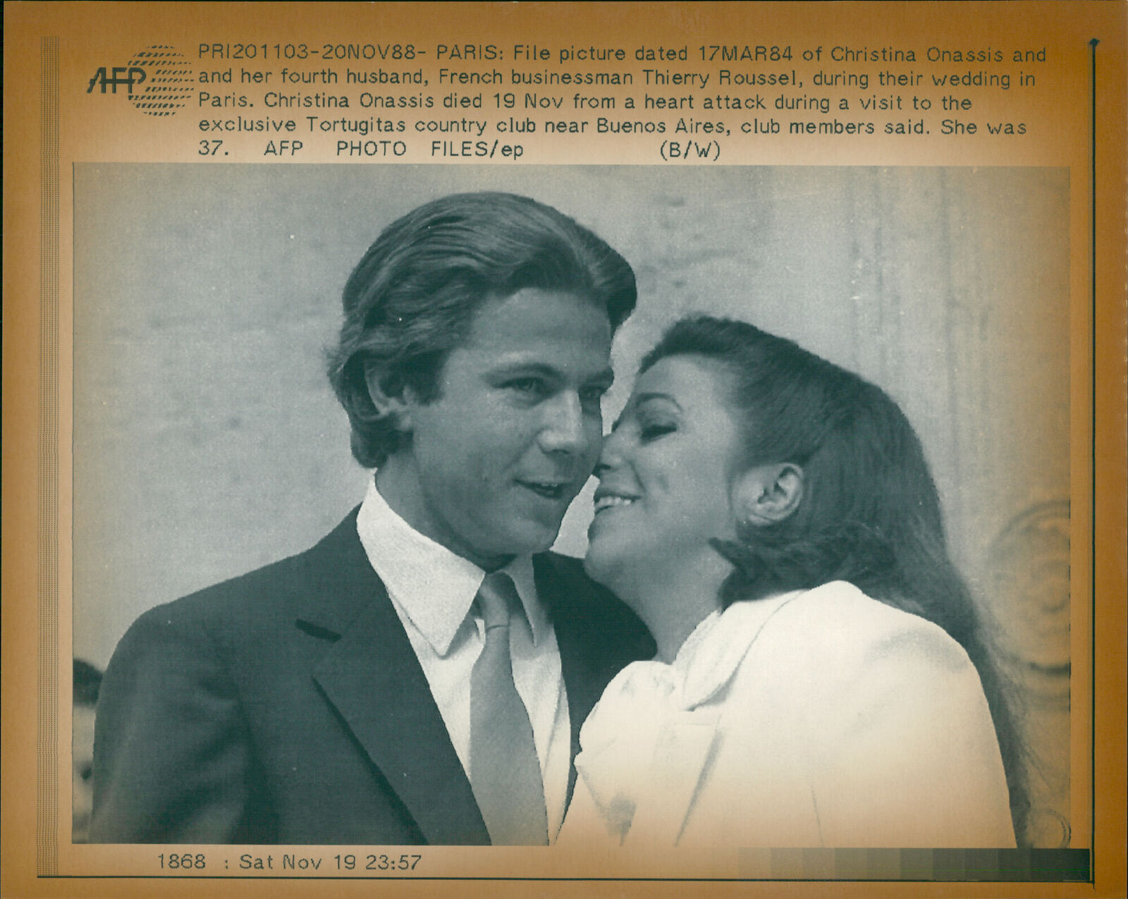 Christina Onassis with Thierry Roussel - Vintage Photograph 861747
