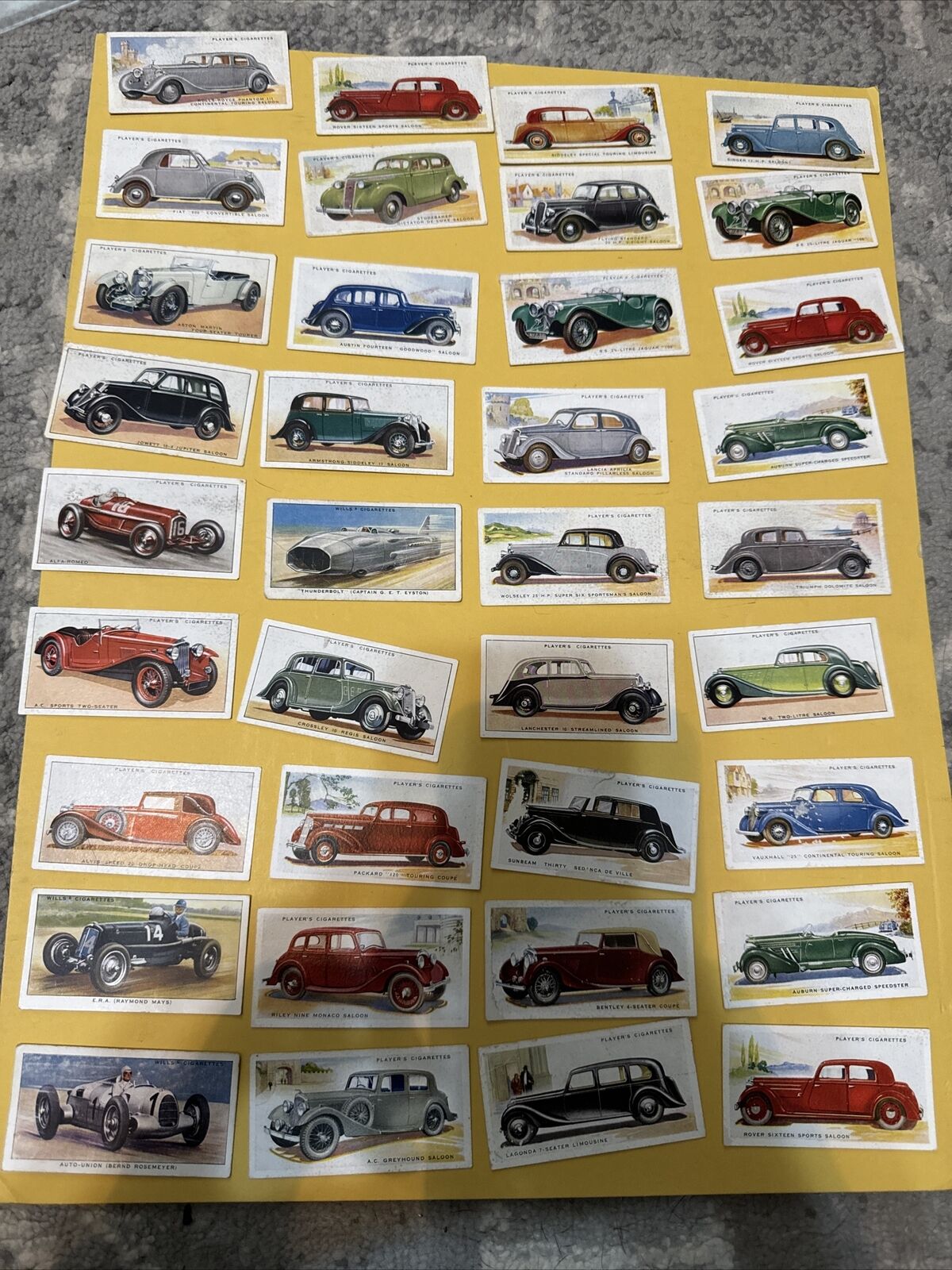 10 x Automotive/car Cigarette/tobacco Cards Random Lot 1920’s-30’s