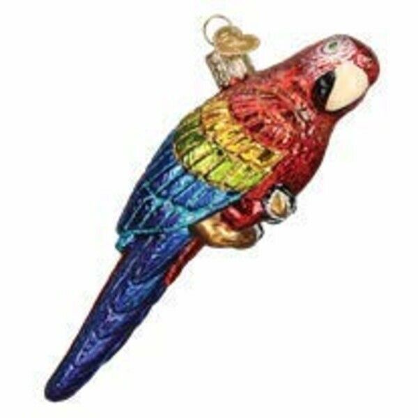 Old World Christmas Glass Blown Ornament, Tropical Parrot (With OWC Gift Box)