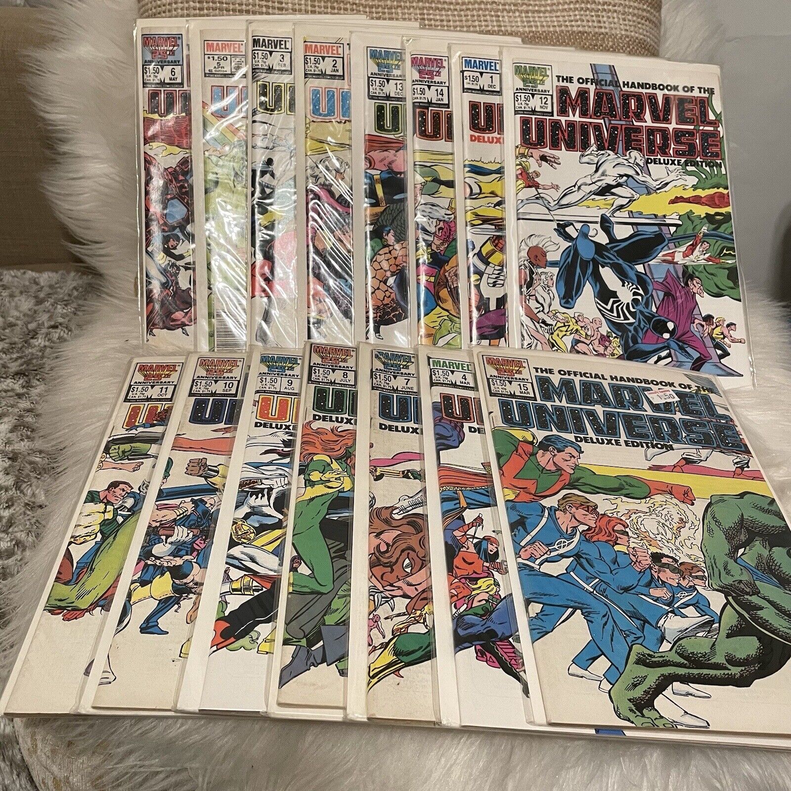 ✅Official Handbook Marvel Universe Comics Lot Of 15 Vintage 80’S#️⃣