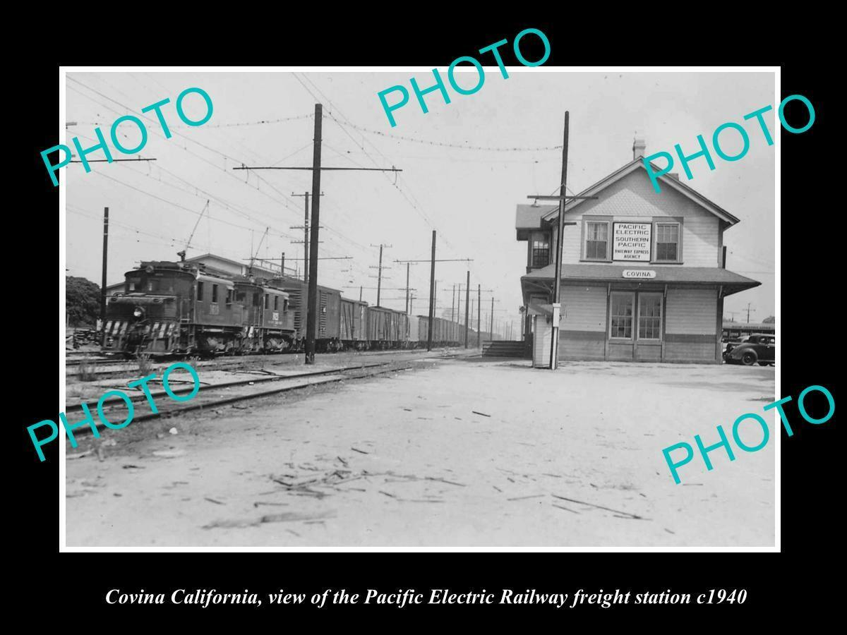 6x4 HISTORIC PHOTO OF COLVINA CALIFORNIA PACIFIC ELECTRIC RAILWAY STATION c1940