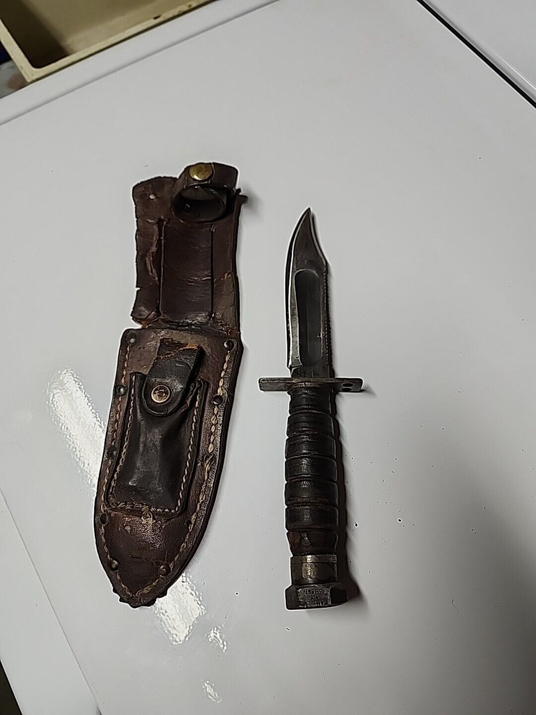 Vintage Camillus NY US Military Survival Pilot Knife With Sheath 1967