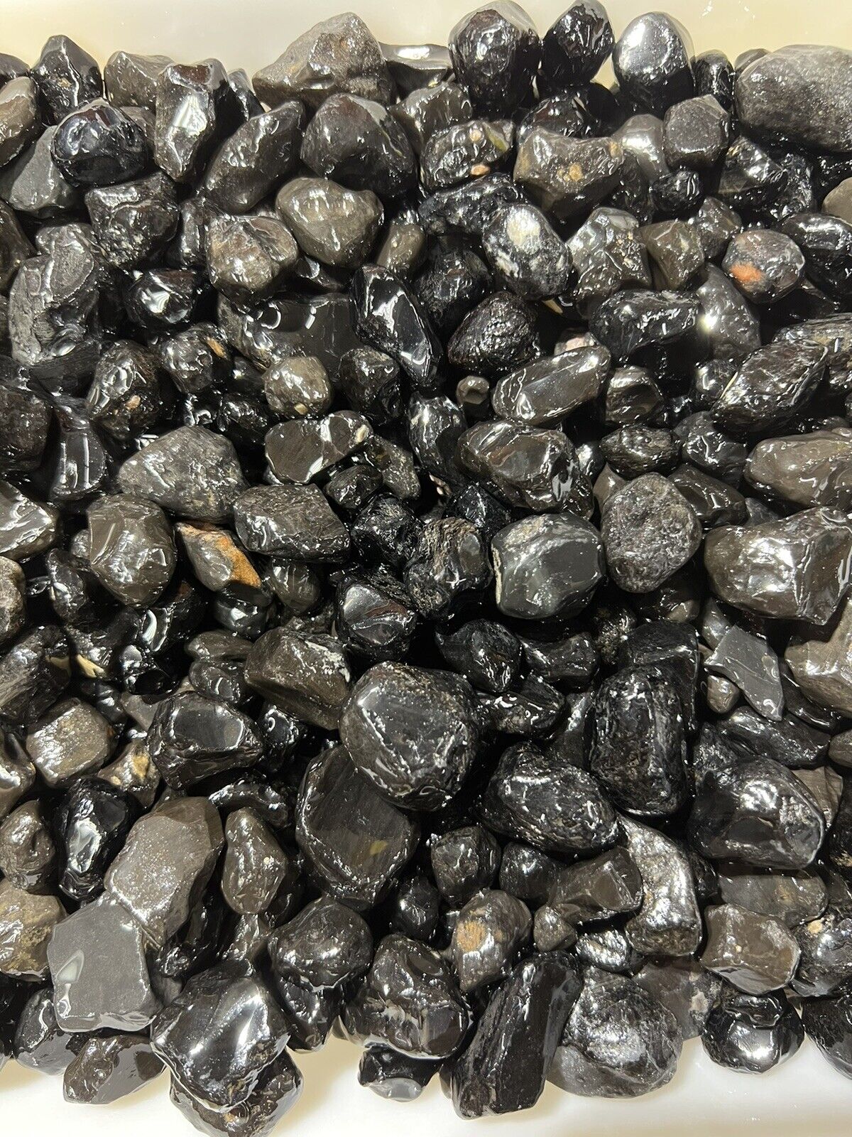 Native American Apache Tears Natural Stones (Bulk Lot) 1/2 Lbs Utah Obsidian