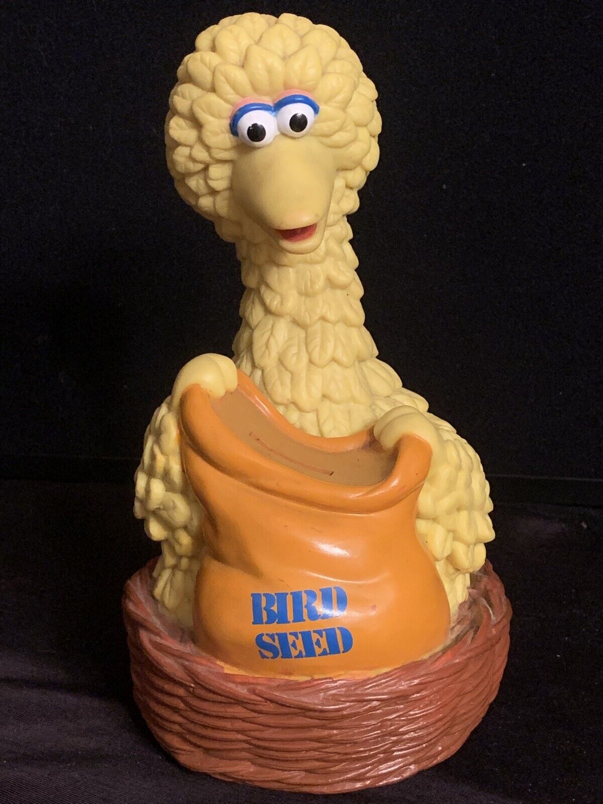 Sesame Street Vintage Big Bird “Bird Seed” Money Bank (missing rubber stopper) 