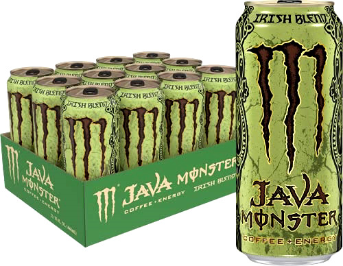 Java Monster Irish Blend, Coffee + Energy Drink, 15 Ounce Pack of 12