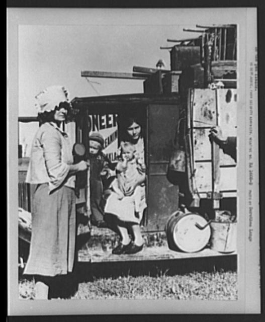 Drought Refugees,San Jose Mission,California,CA,Dorothea Lange,1935,FSA