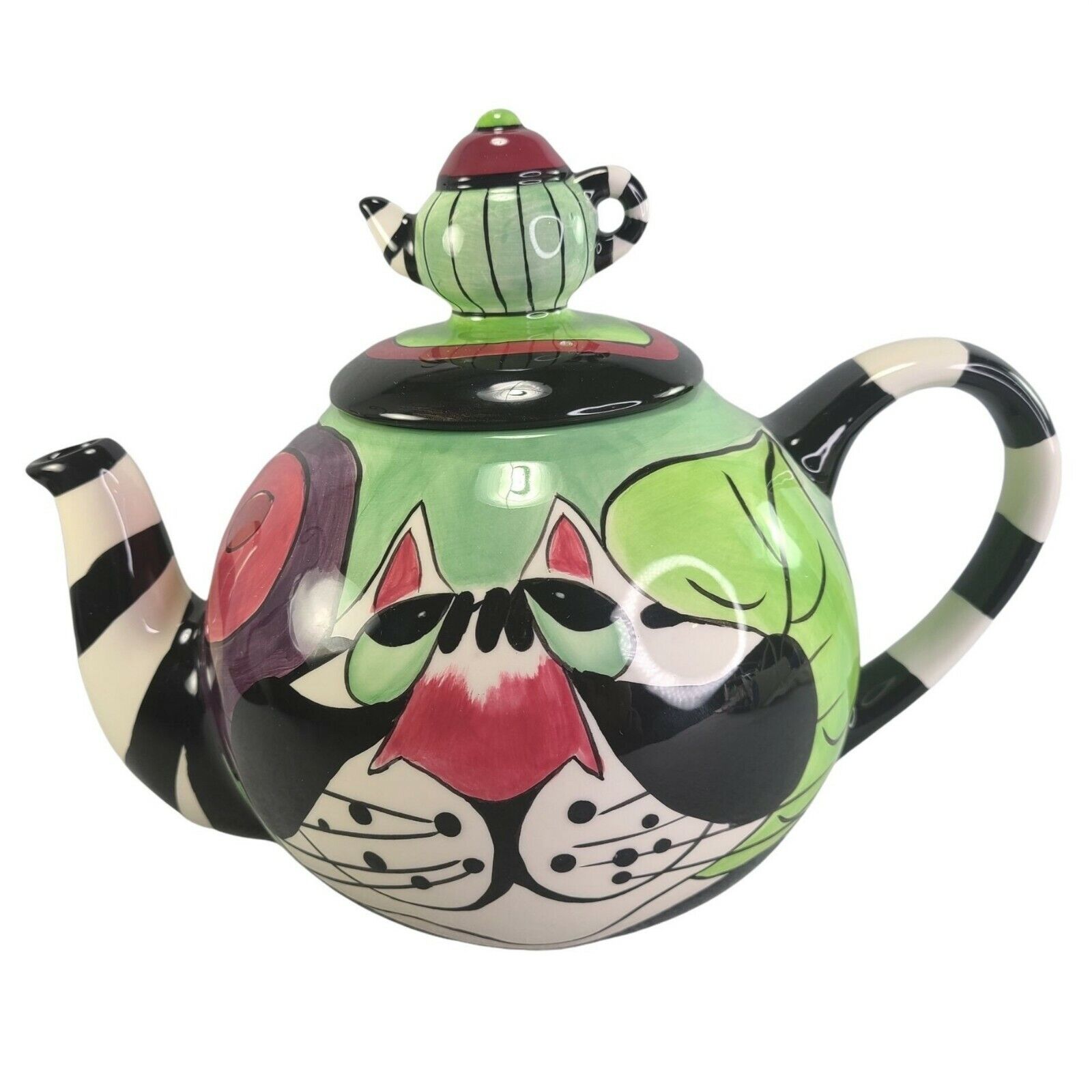 SWAK Lynda Cornielle Clancey the Cat Teapot Character Collectibles Colorful READ