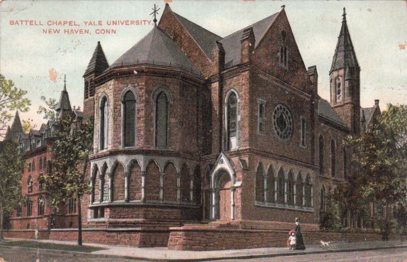  Postcard Battell Chapel Yale University New Haven CT