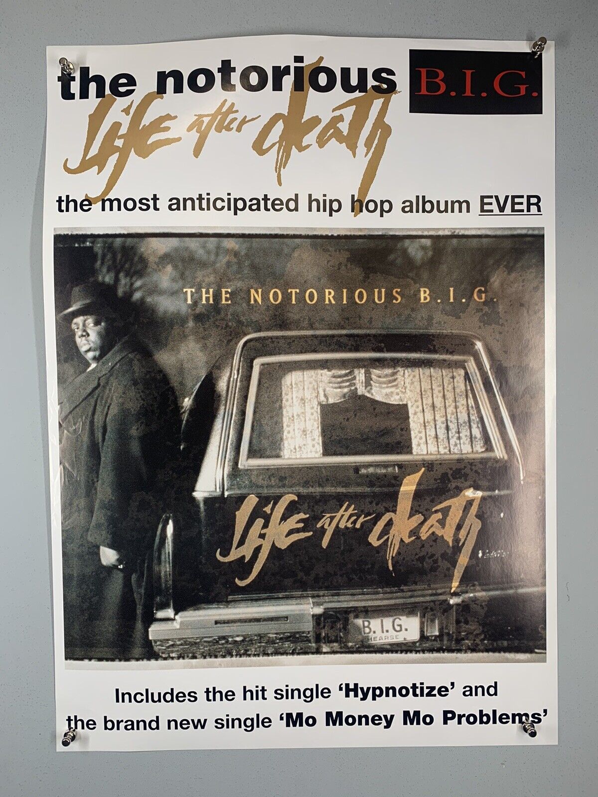 The Notorious BIG Poster Original Vintage Life After Death Album Promo 1997 #2