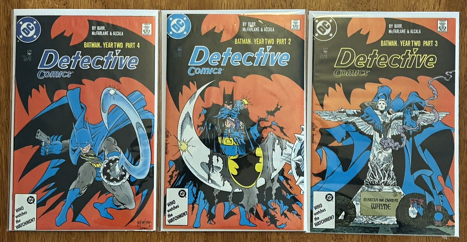Detective Comics 576, 577 & 578 Batman Todd McFarlane Covers LOT F/VF