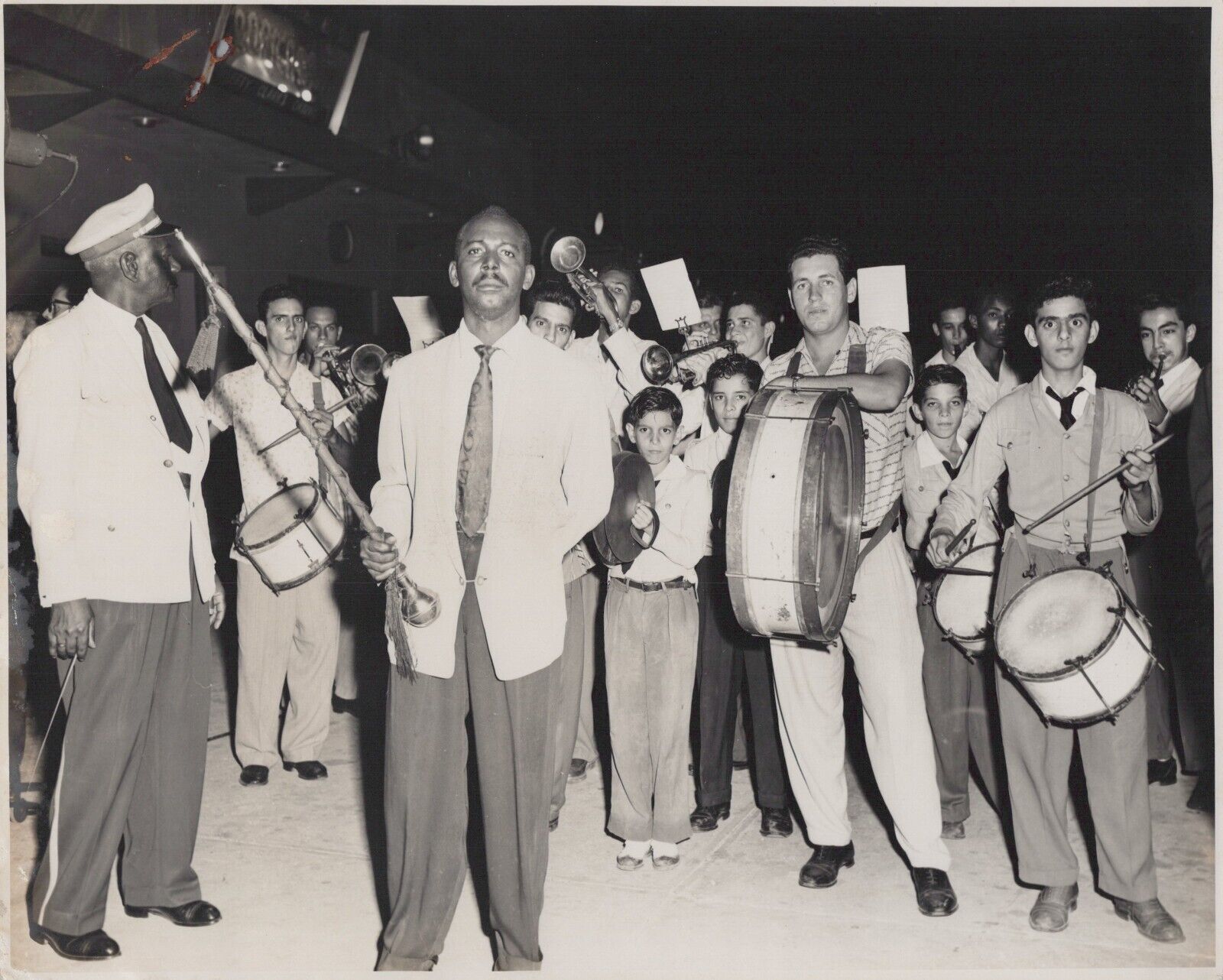 CUBAN CUBA HAVANA CARNIVAL MUSIC ORCHESTRA STREET SHOW 1957 ORIGINAL PHOTO 136