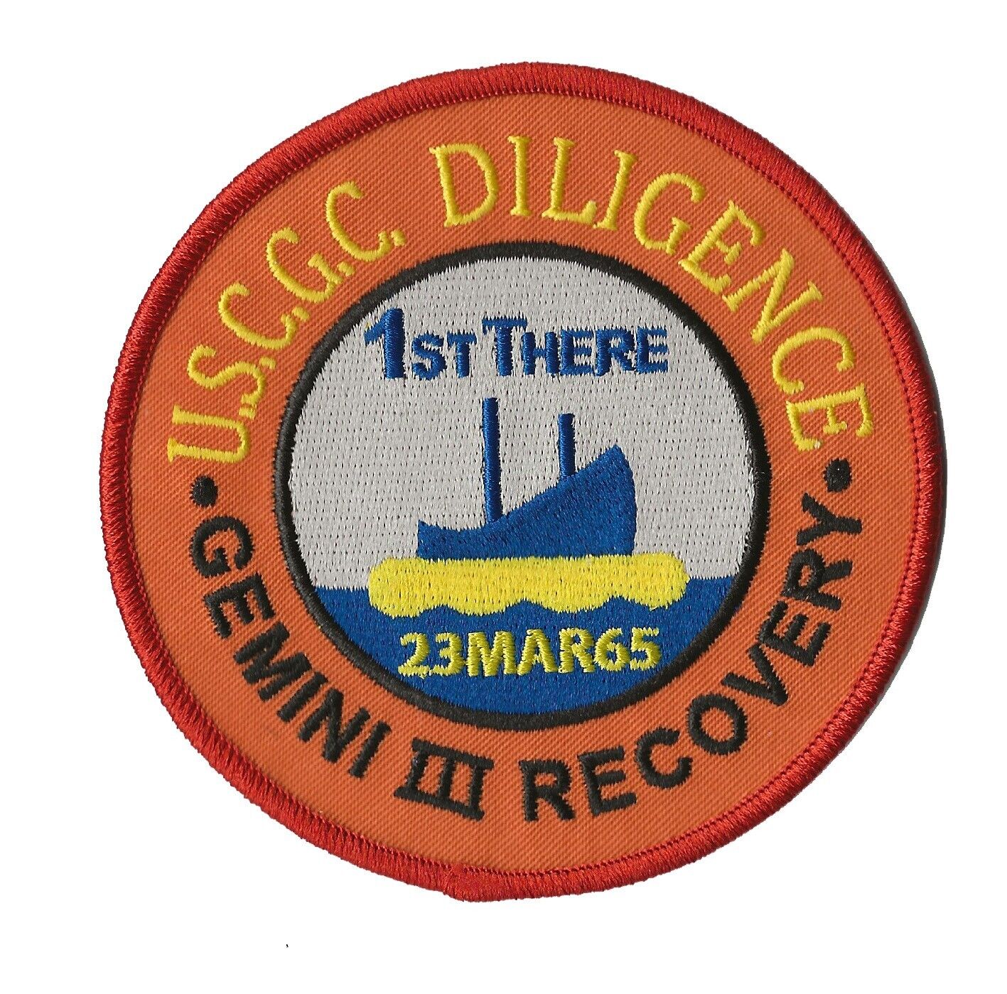 NASA Gemini 3 space program USCGC Diligence US Coast Guard recovery ship patch
