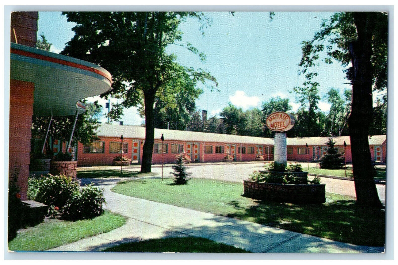 c1960's Mayfair Motel Portage La Prairie Manitoba Canada Vintage Postcard