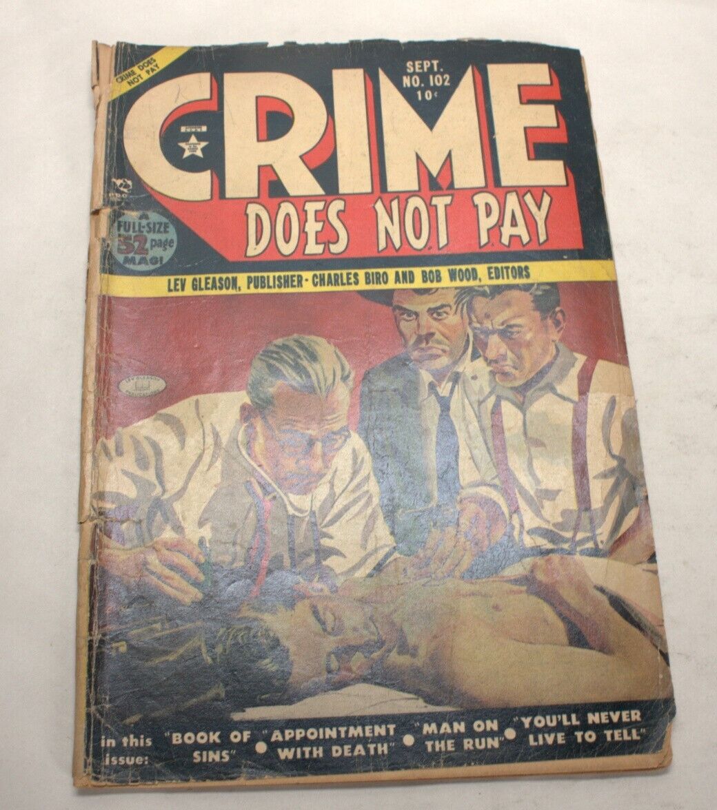 GLEASON CRIME DOES NOT PAY 102 GOLDEN AGE COMIC 1952