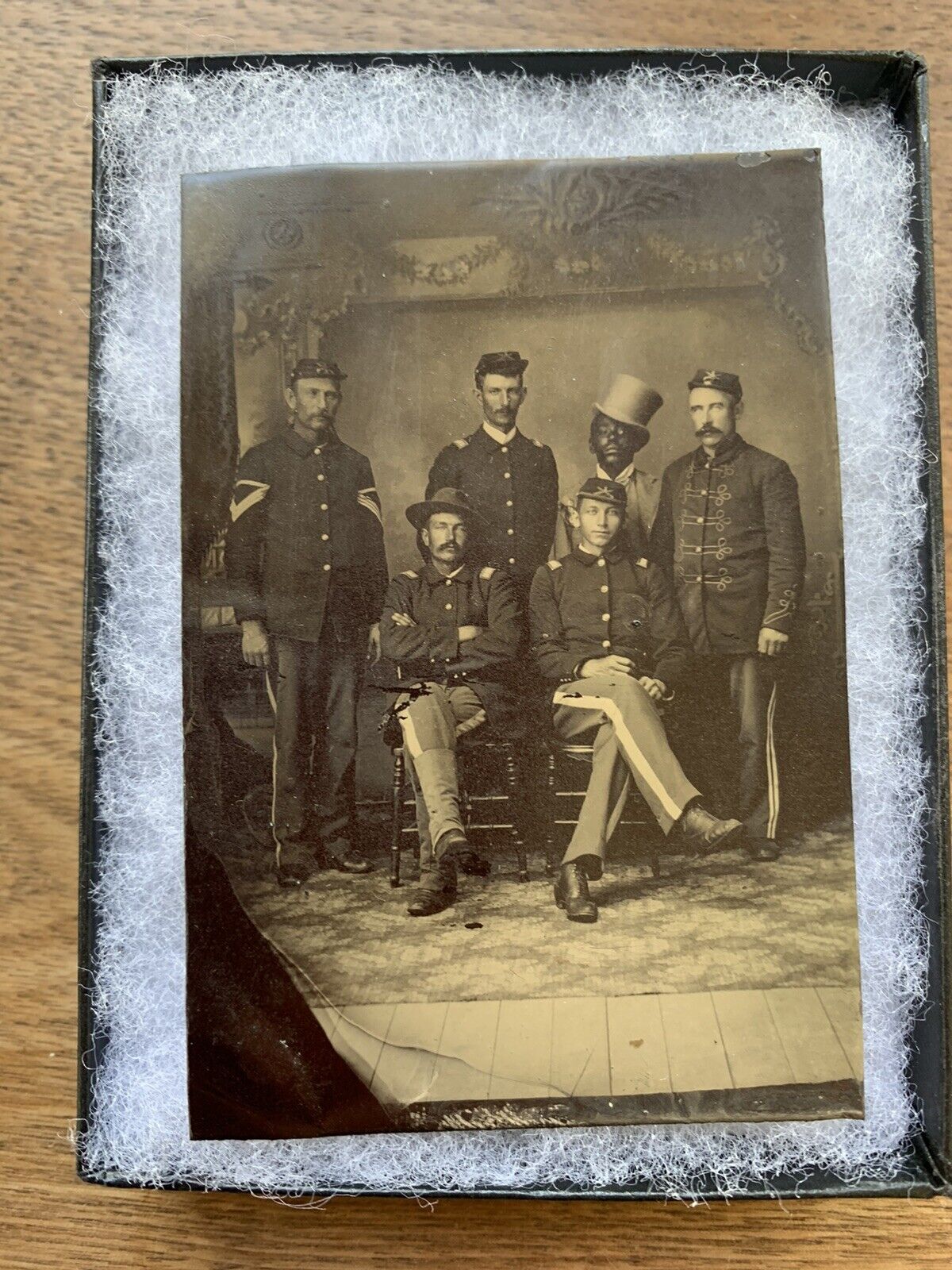 Civil War tintype (or later) with Black Man in Top Hat Wow Rare