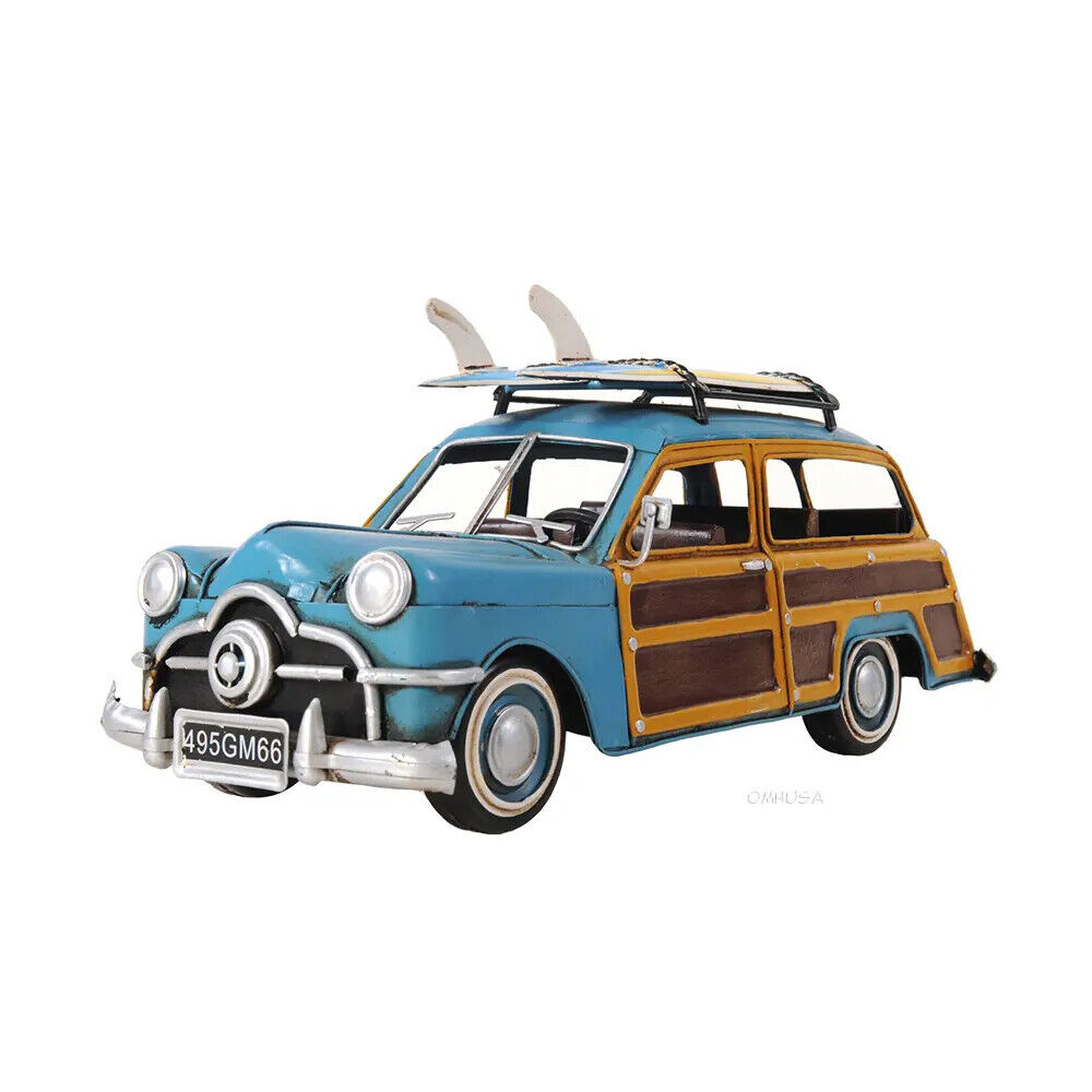 Ford Wagon Lightweight Model Car W/Two Surfboards Seats & Steering Wheel