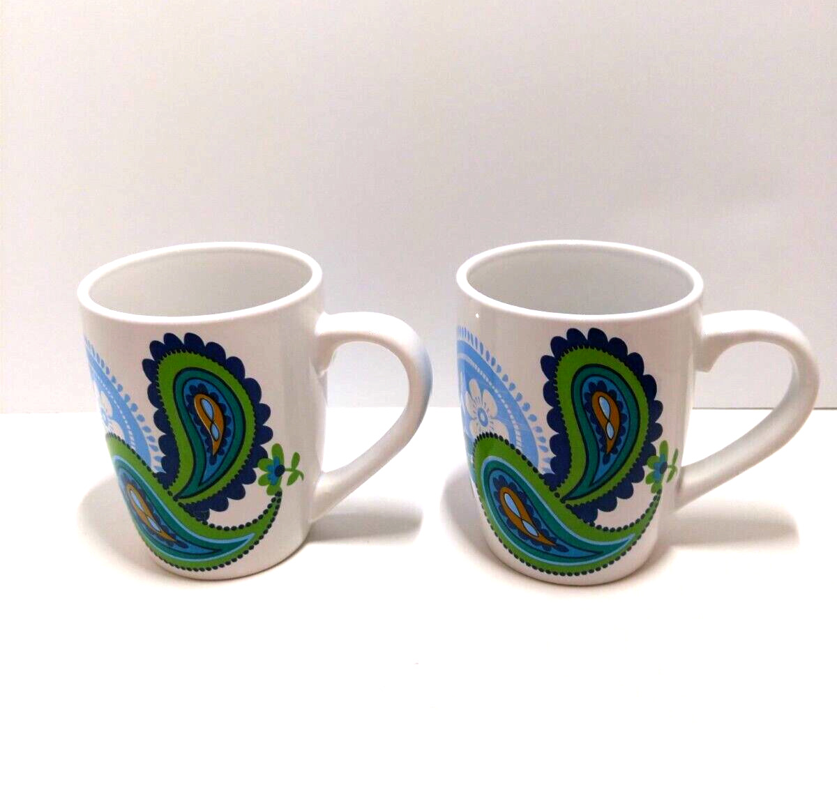 Set of 2 Royal Norfolk Coffee Mugs Paisley Multicolor 4\