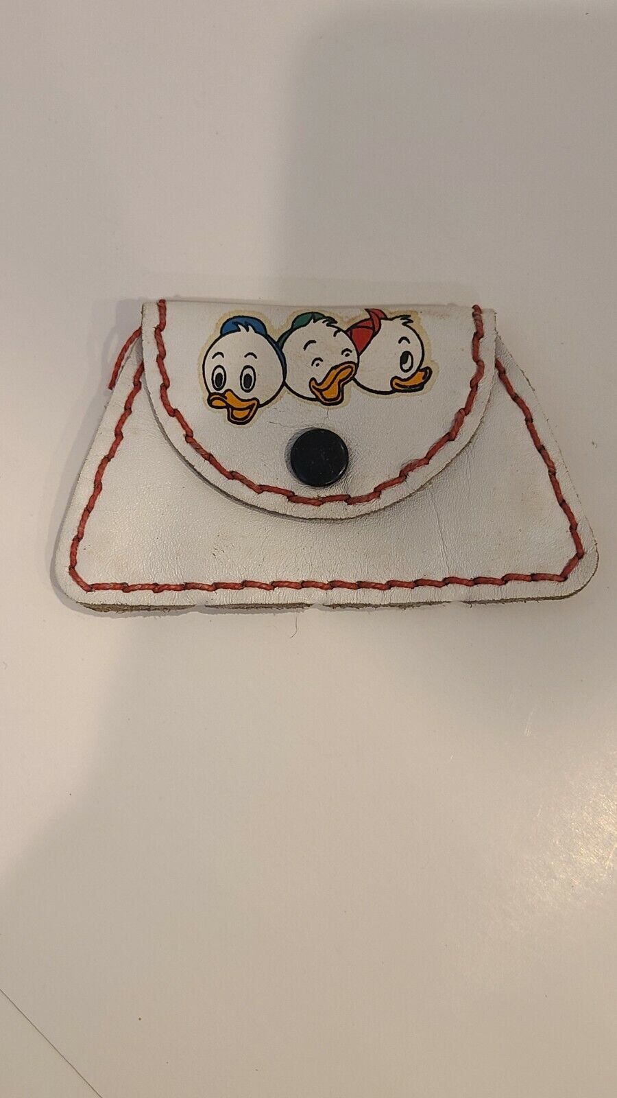Vintage Huey Dewey And Louie Leather Change Purse Wallet 