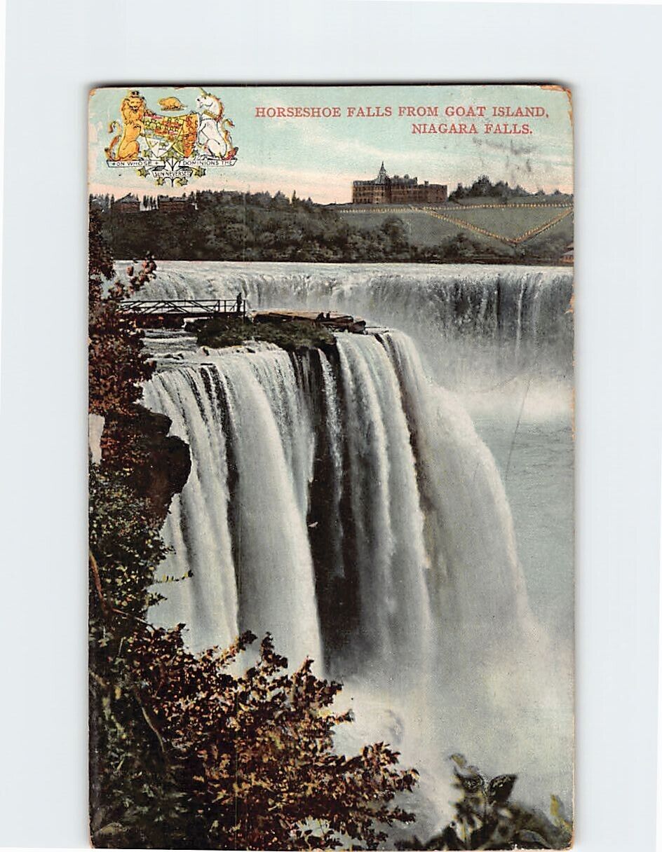Postcard Horseshoe Falls Niagara Falls Ontario Canada from Goat Island