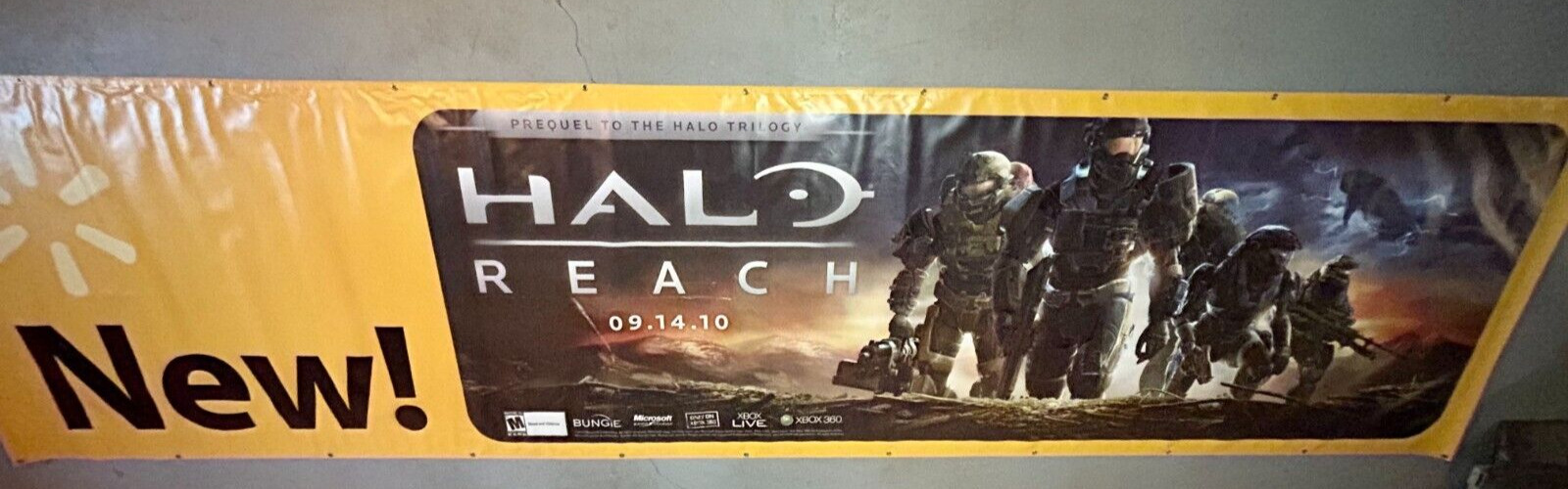 HALO REACH 2010 Vinyl Banner Advertising the Launch of Halo Reach 20 X 5 FEET