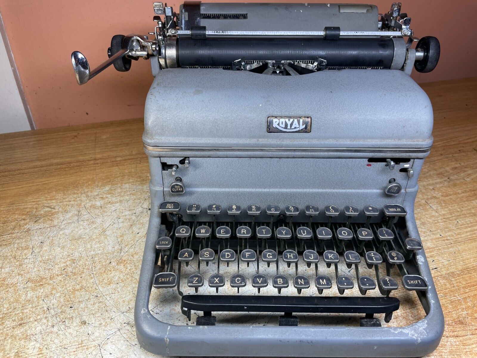 1950 Royal KMG Working Vintage Desktop Typewriter w New Ink
