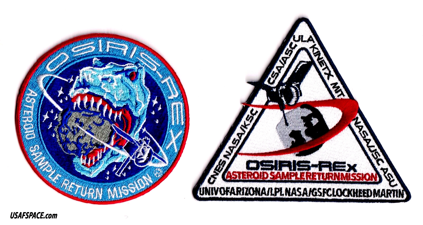 OSIRIS-REX-ASTEROID SAMPLE RETURN MISSION-CNES-NASA GSFC SPACE Mission PATCH SET
