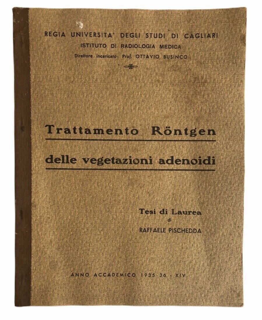 1935 University Cagliari Sardinia Italy Radiology Medical Prof. Ottavio Businco