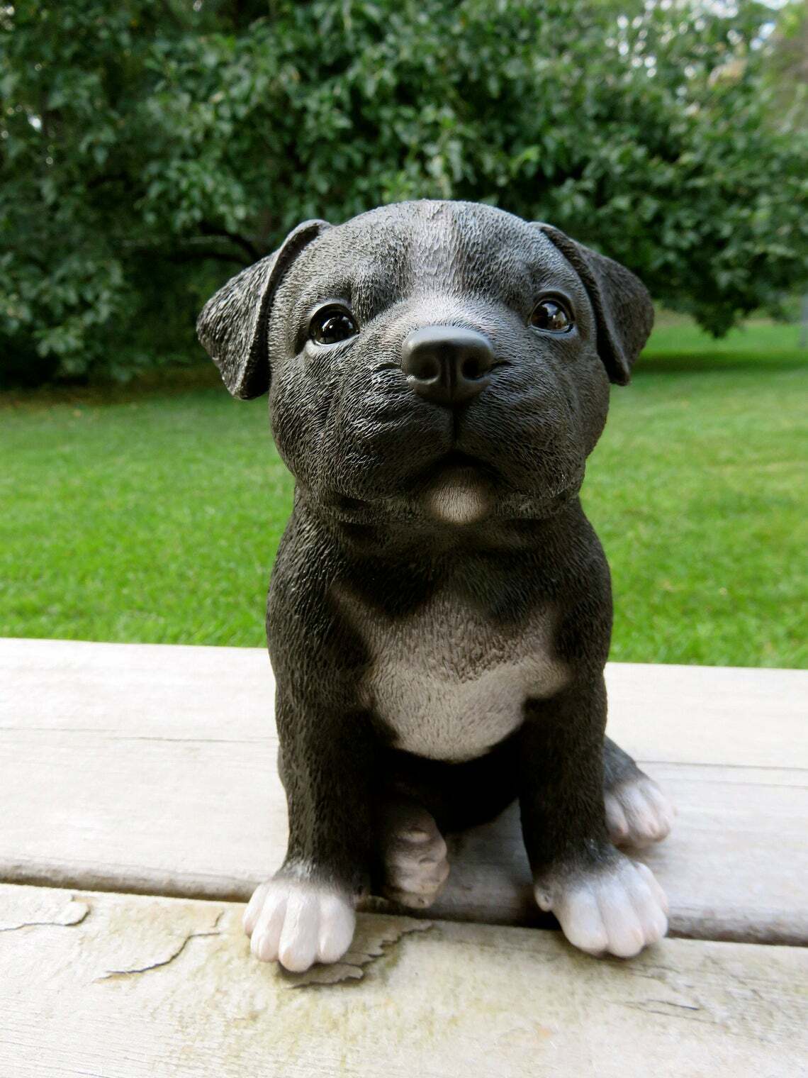 Pit Bull Terrier Dog Puppy Figurine Staffordshire PitBull Resin Dog Ornament 