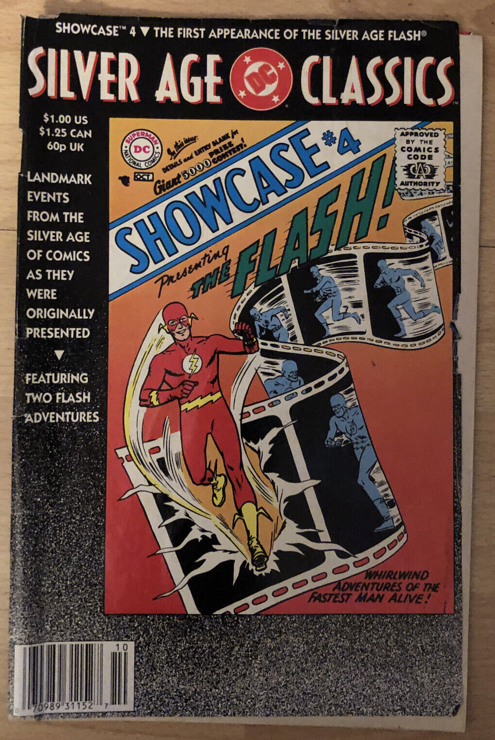 DC Silver Age Classics Showcase #4 1st Flash; Wayne’s World Ad, Newsstand Reader