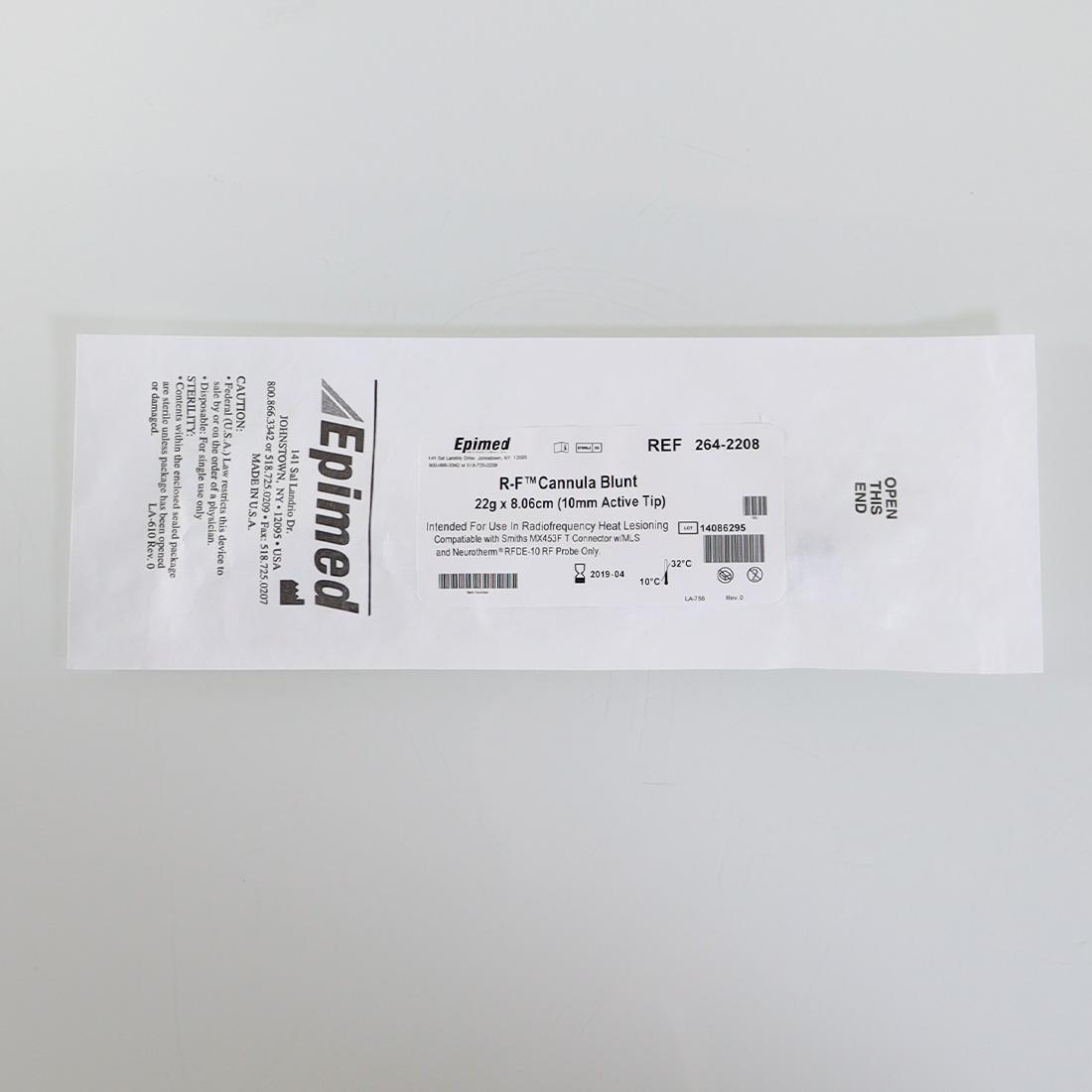 Thermi Aesthetics ThermiRF 264-2208 Radiofrequency Cannula Straight Blunt 22G