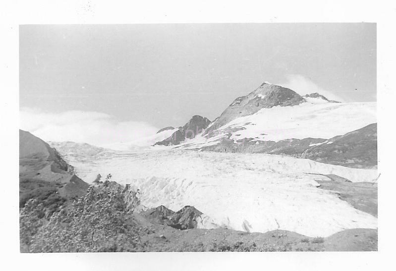 WORTHINGTON GLACIER Vintage FOUND PHOTO bw ALASKA Original Snapshot 012 18 C