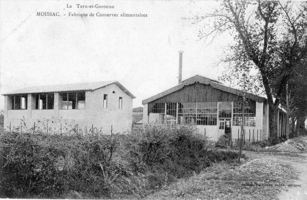 CPA 82 MOISSAC FOOD CANNING FACTORY