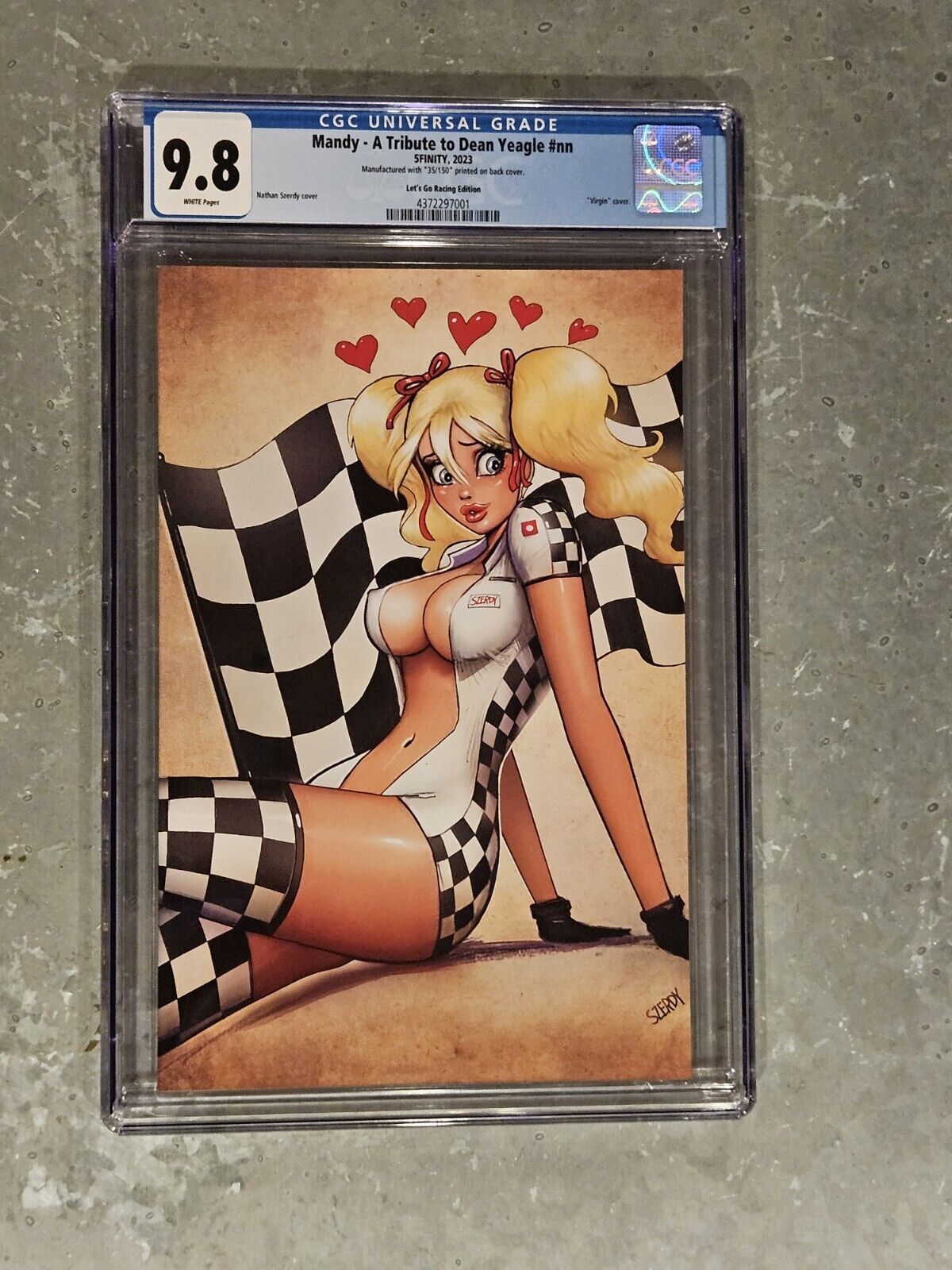 CGC 9.8 Mandy: Tribute Dean Yeagle #1 SZERDY Let\'s Go Racing Variant #35/150