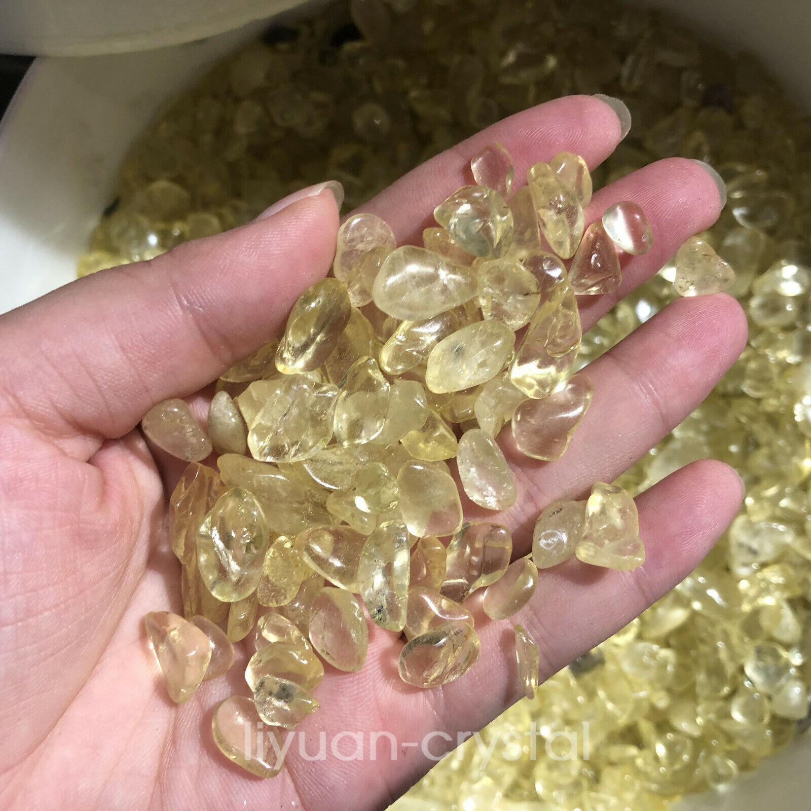 100g Natural Citrine Quartz Crystal Tumbled Bulk Stones Gravel Reiki Healing
