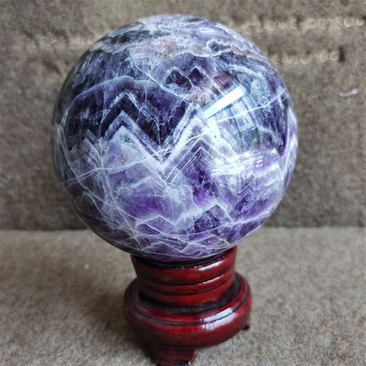 4.67 LB Natural Smooth Dream Amethyst Quartz Crystal Sphere Ball Healing