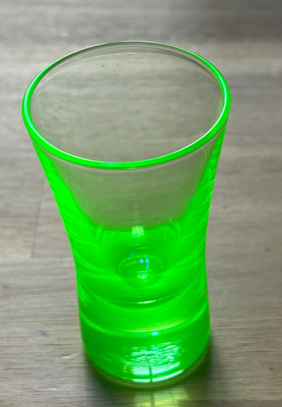 Vintage Green Uranium Vaseline Shot Glass