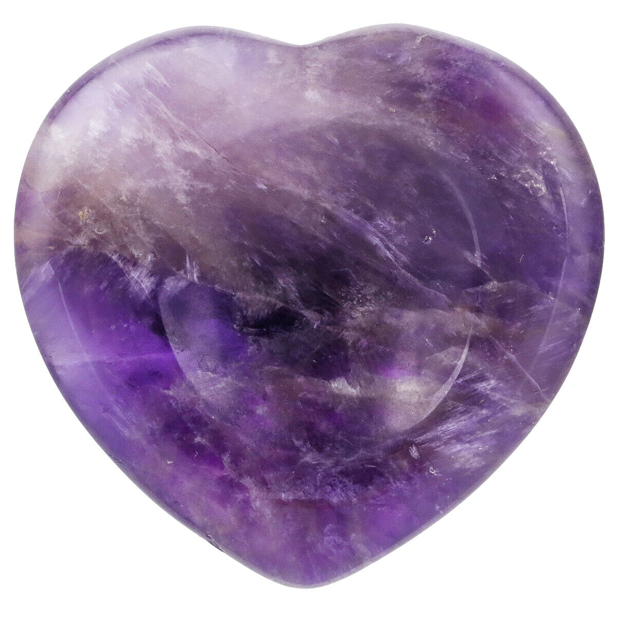 Handcarved Crystal Thumb Worry Stone for Anxiety Reiki Pocket Palm Heart Stone