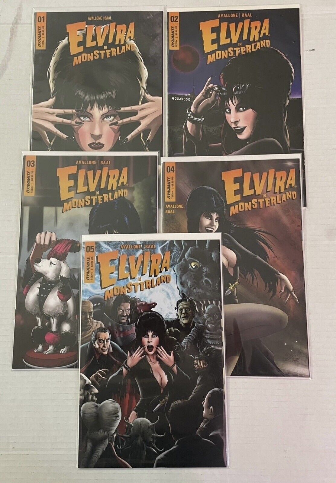 Elvira in Monsterland #1-5 complete series Kewber Baal - all C variants