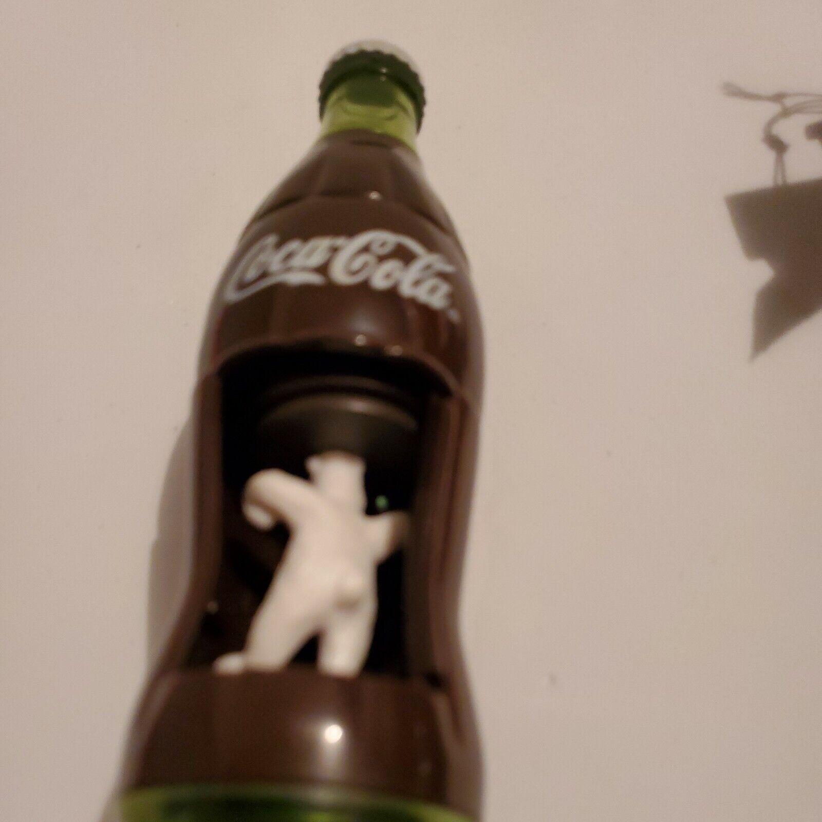 Coca Cola Burger King 2000 Wind Up Coke Bottle with spinning Polar Bear