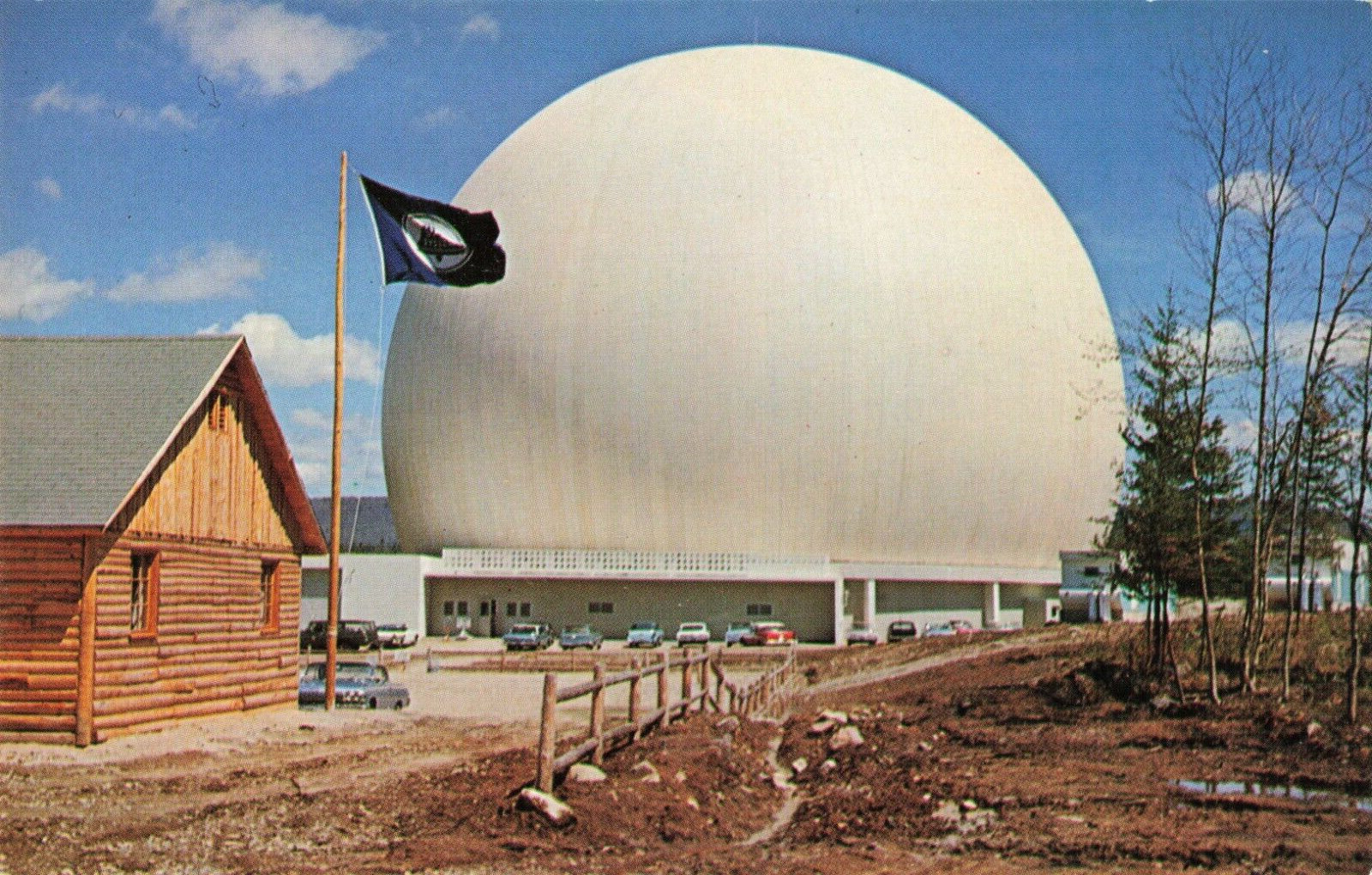 Andover ME Maine, Earth Station Radome Satellite Communication, Vintage Postcard