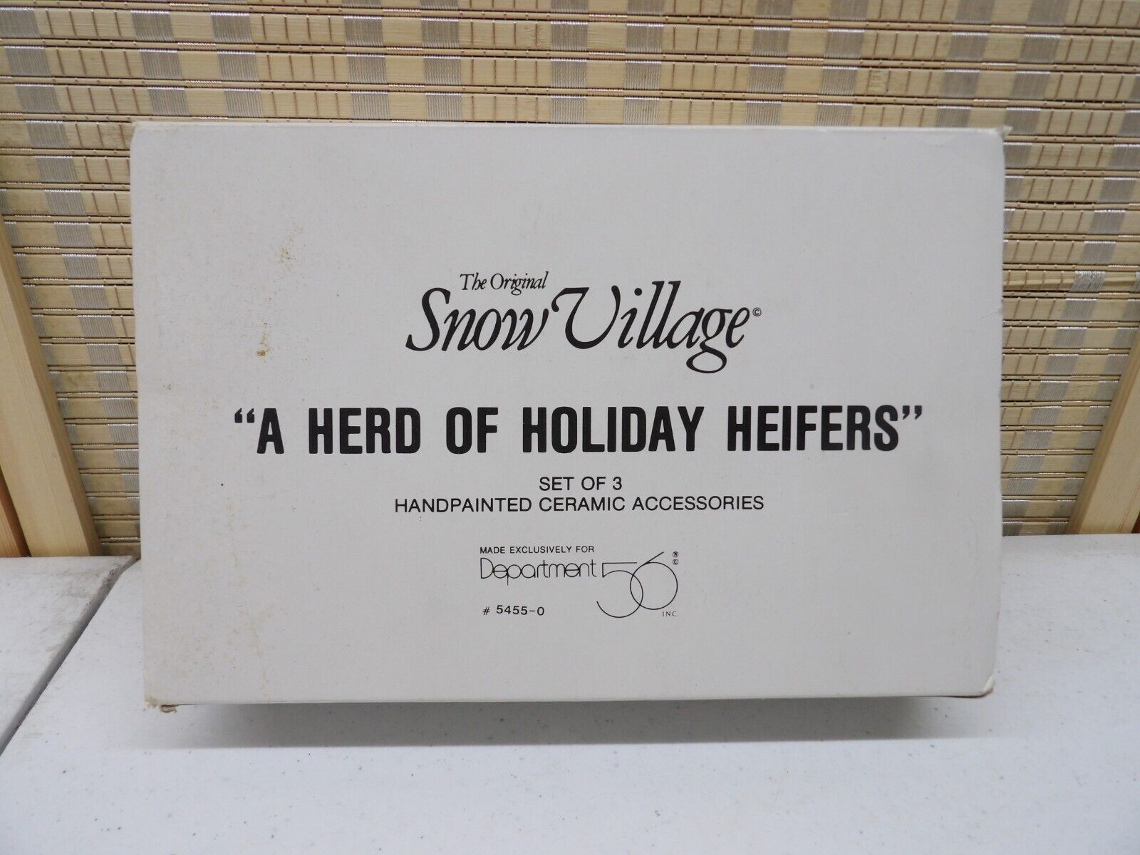 Dept 56 A Herd of Holiday Heifers Cows Set of 3 Cows Original Snow Village 5455