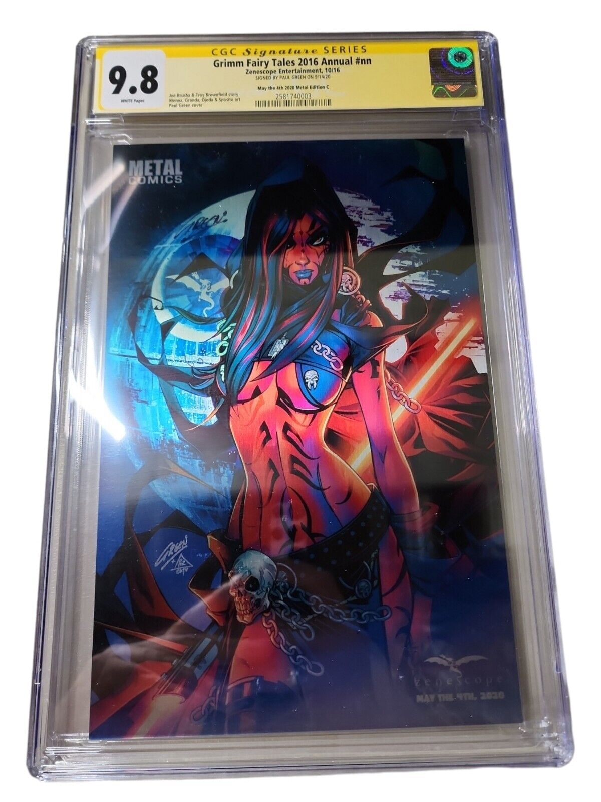 Grimm Fairy Tales 2016 Annual Star Wars Metal Sith CGC 9.8 PAUL GREEN Signed