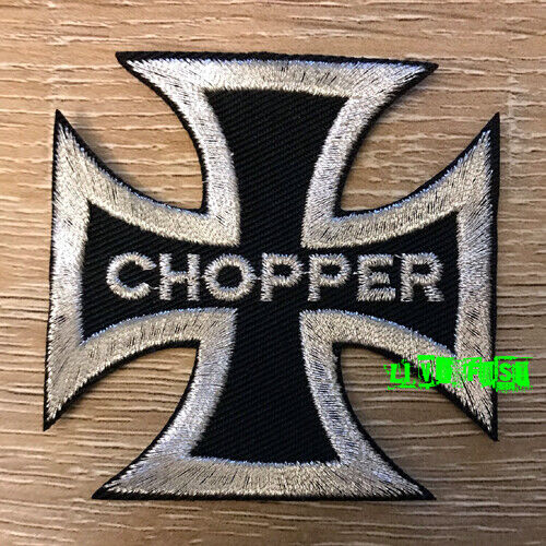IRON CROSS CHOPPER MOTORCYCLE PATCH EMBROIDERED maltese cross outlaw biker vest