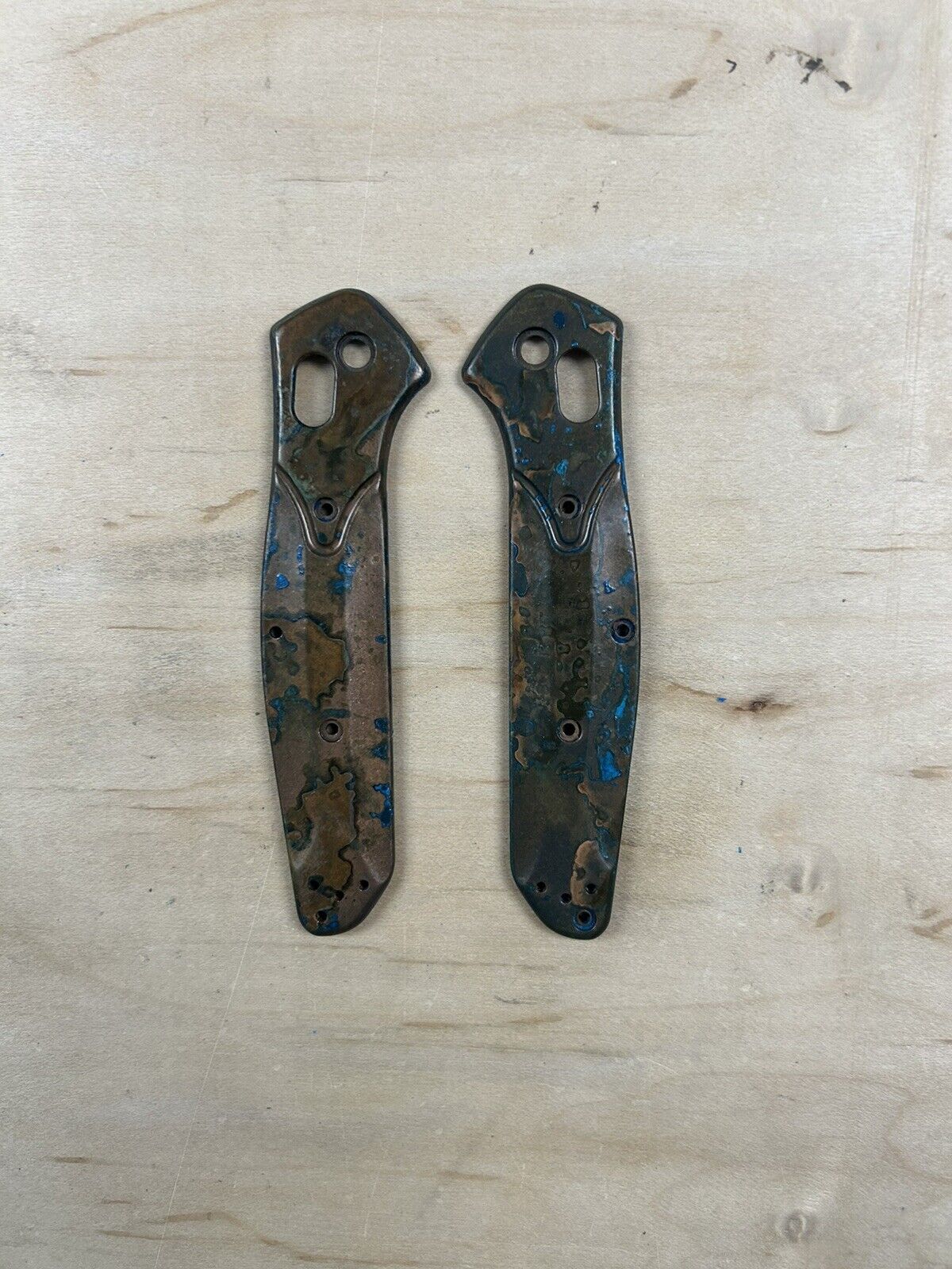 Custom “Dark Matter” Shipwreck Copper Benchmade 940 Handle Scales
